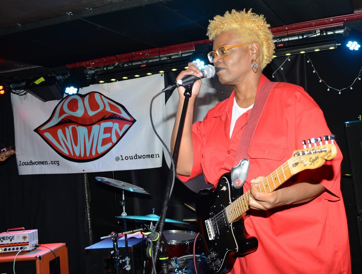 Randi Johnson of 1blackfrend performing at Loud Women Fest Newport